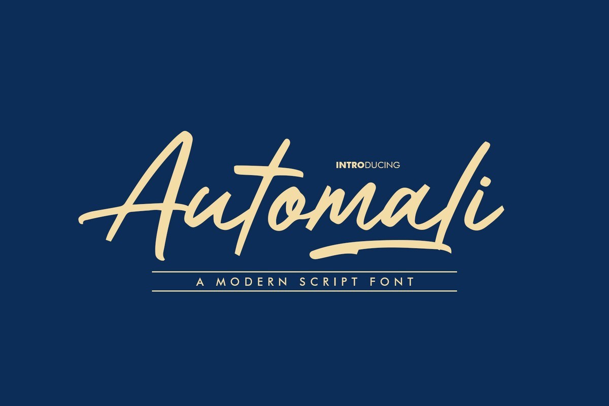 Пример шрифта Automali