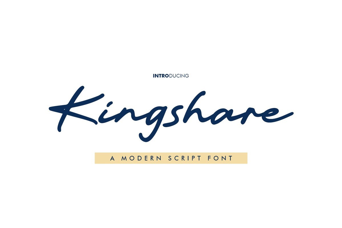 Пример шрифта Kingshare