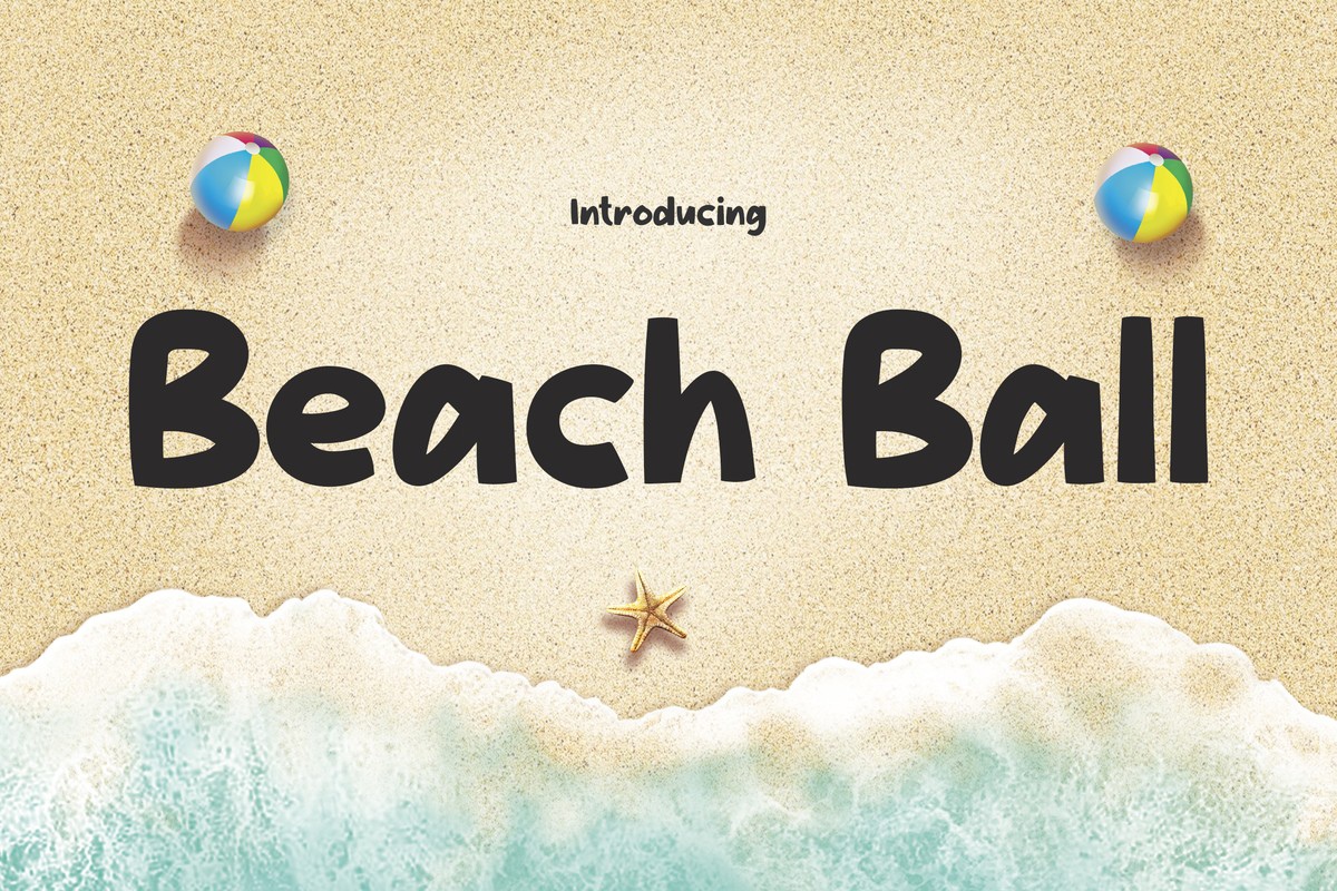 Пример шрифта Beach Ball