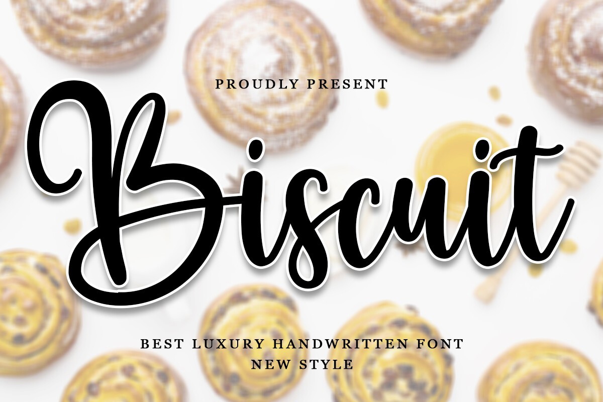 Пример шрифта Biscuit