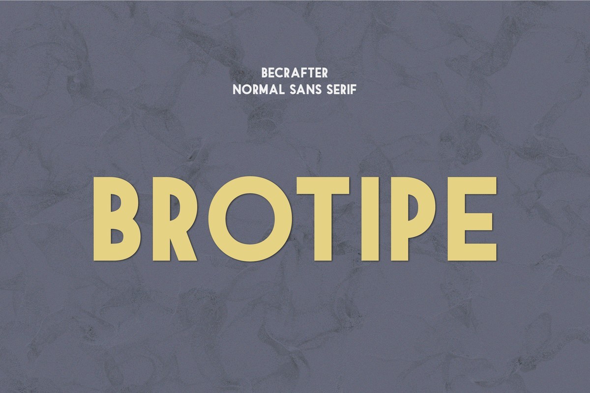 Пример шрифта Brotipe