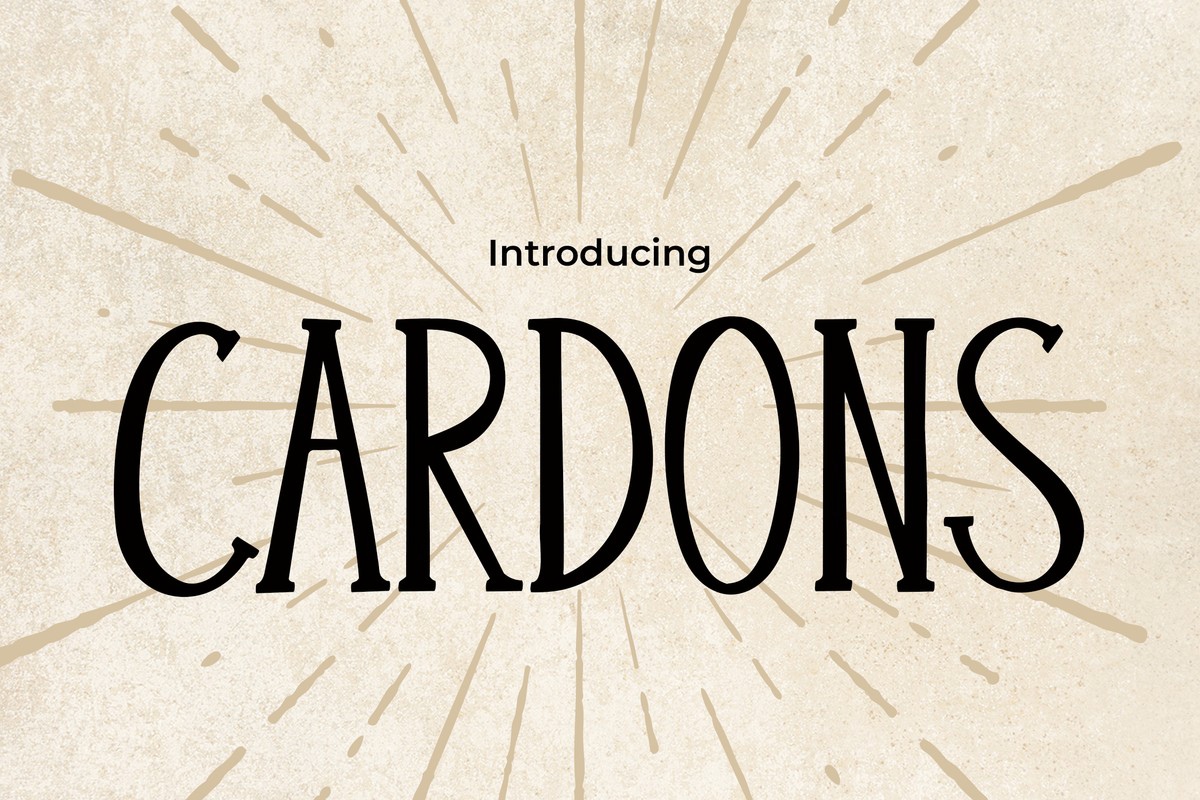 Пример шрифта Cardons