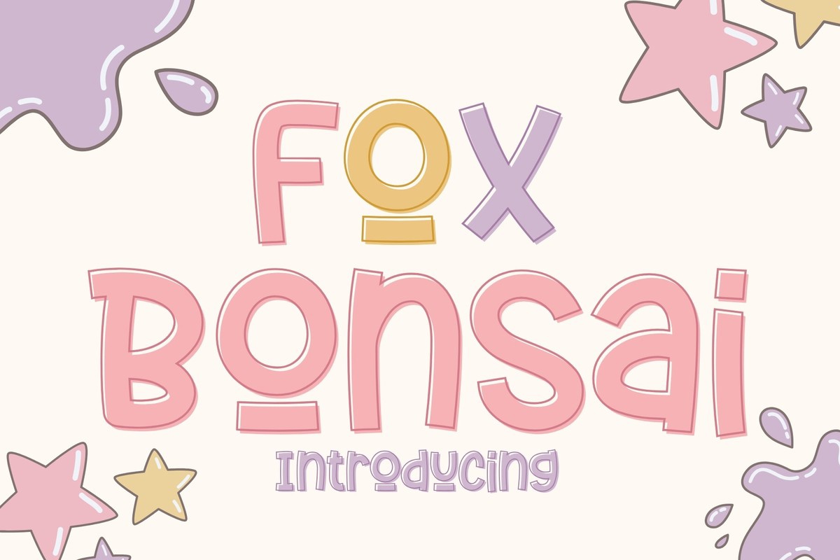 Пример шрифта Fox Bonsai