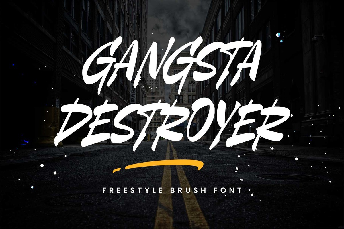 Пример шрифта Gangsta Destroyer