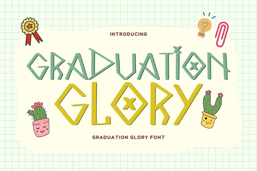 Пример шрифта Graduation Glory