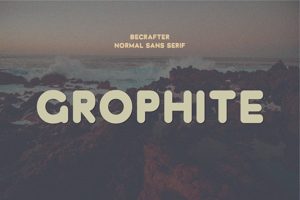 Пример шрифта Grophite Rounded Regular