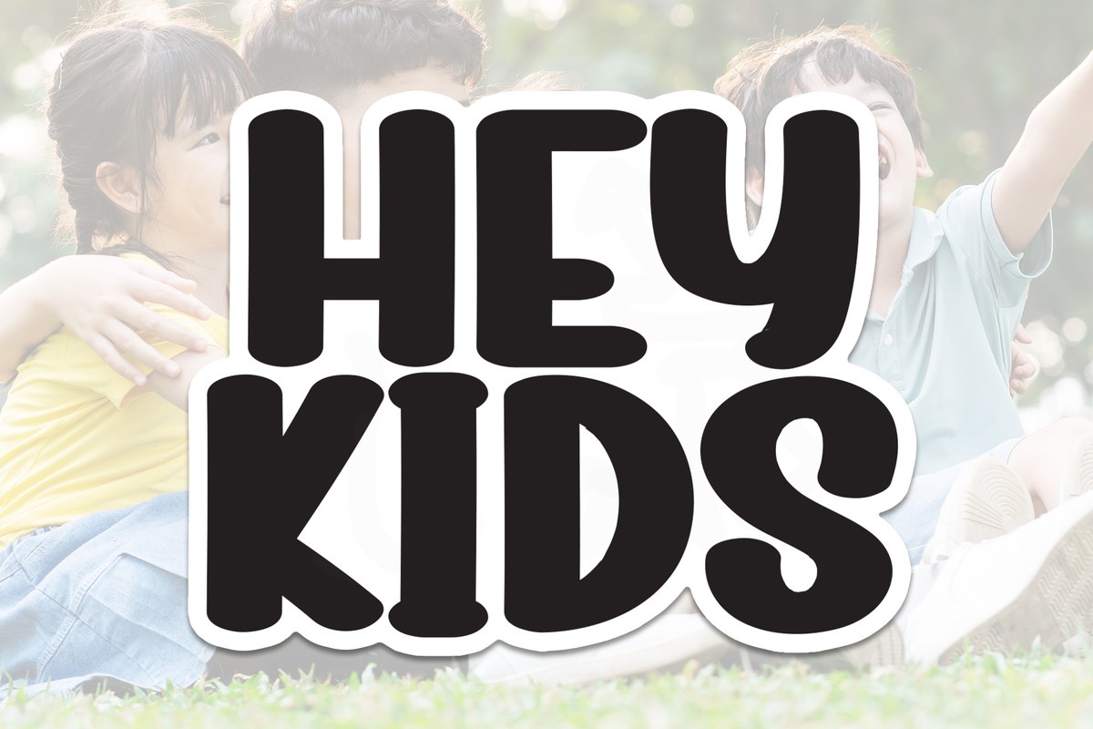 Пример шрифта Hey Kids Regular