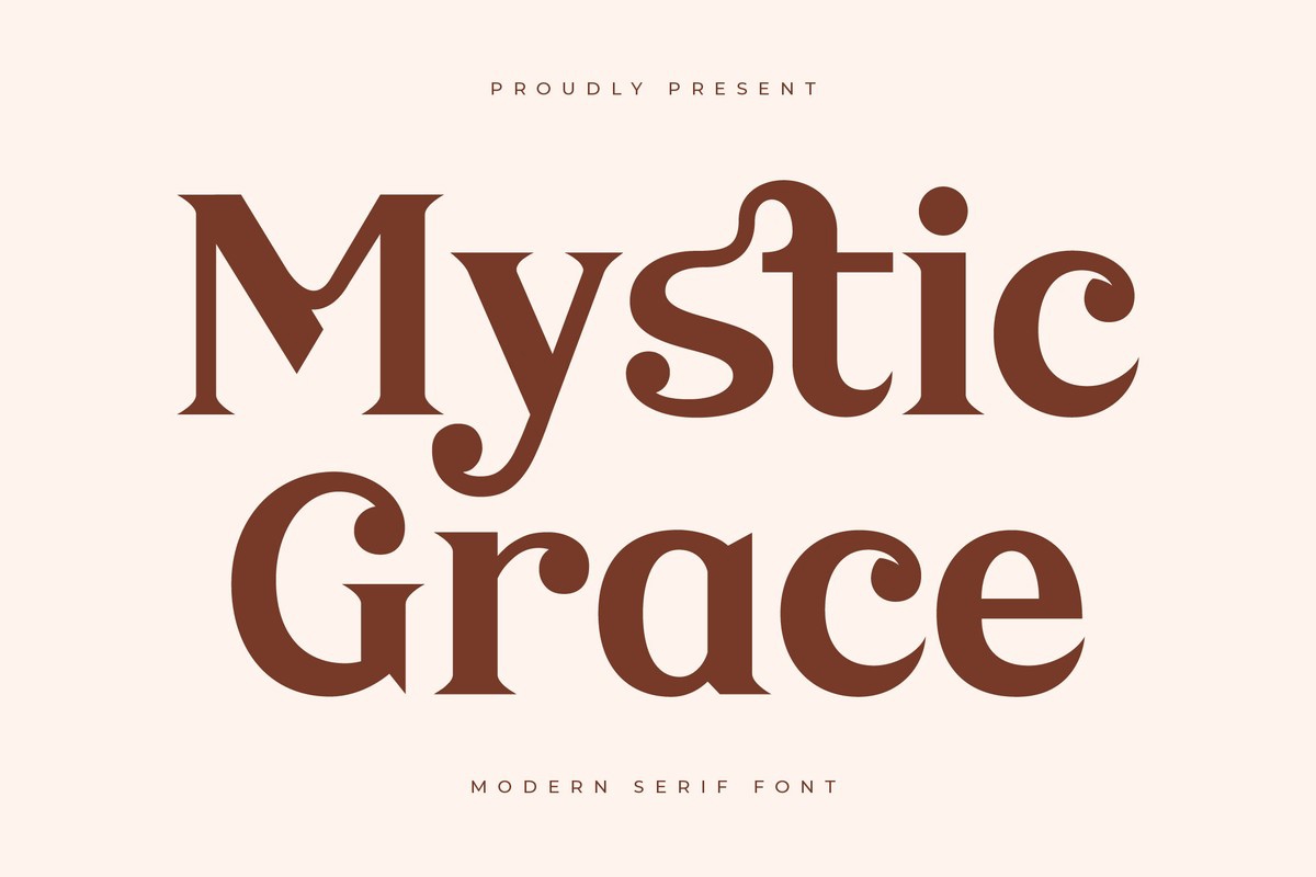 Пример шрифта Mystic Grace Regular