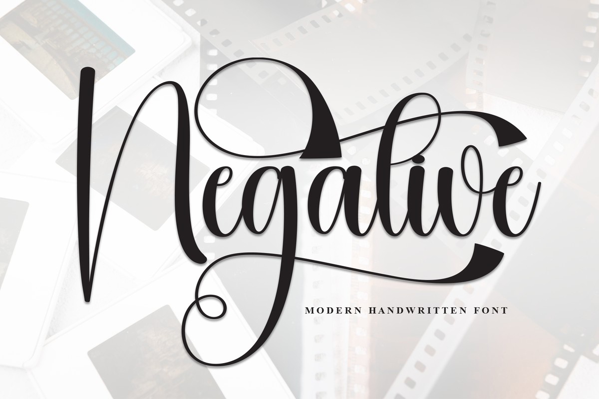 Пример шрифта Negative Regular