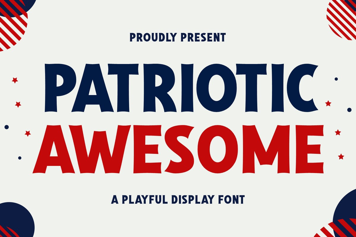 Пример шрифта Patriotic Awesome