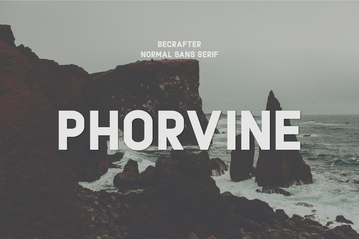 Пример шрифта Phorvine Regular