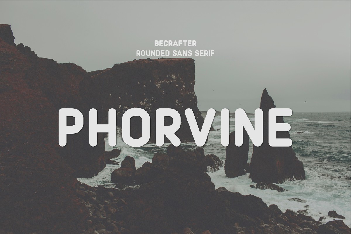 Пример шрифта Phorvine Rounded