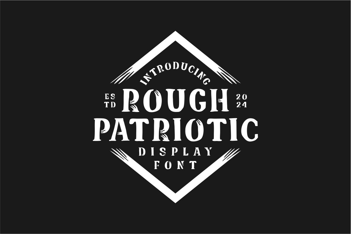 Пример шрифта Rough Patriotic Regular