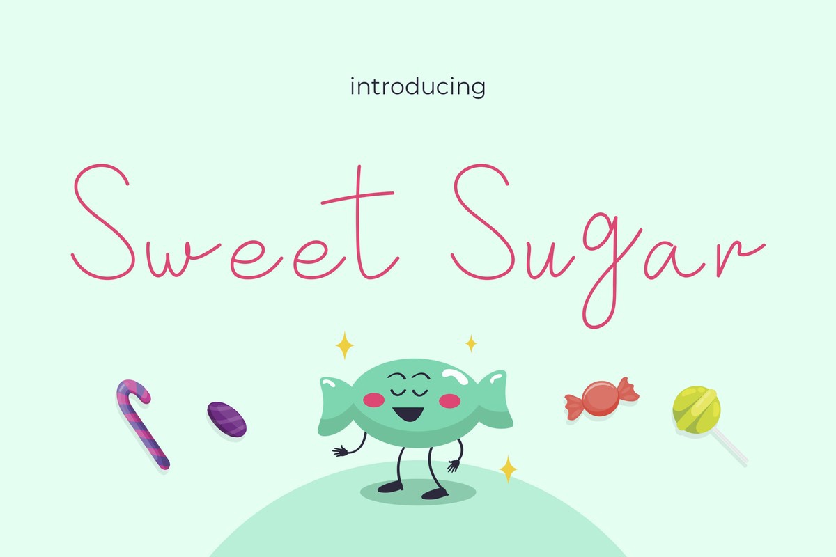 Пример шрифта Sweet Sugar