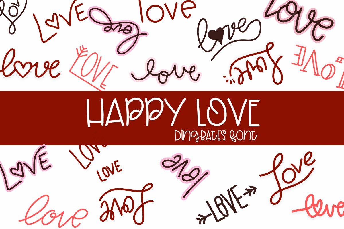 Пример шрифта Happy Love Regular