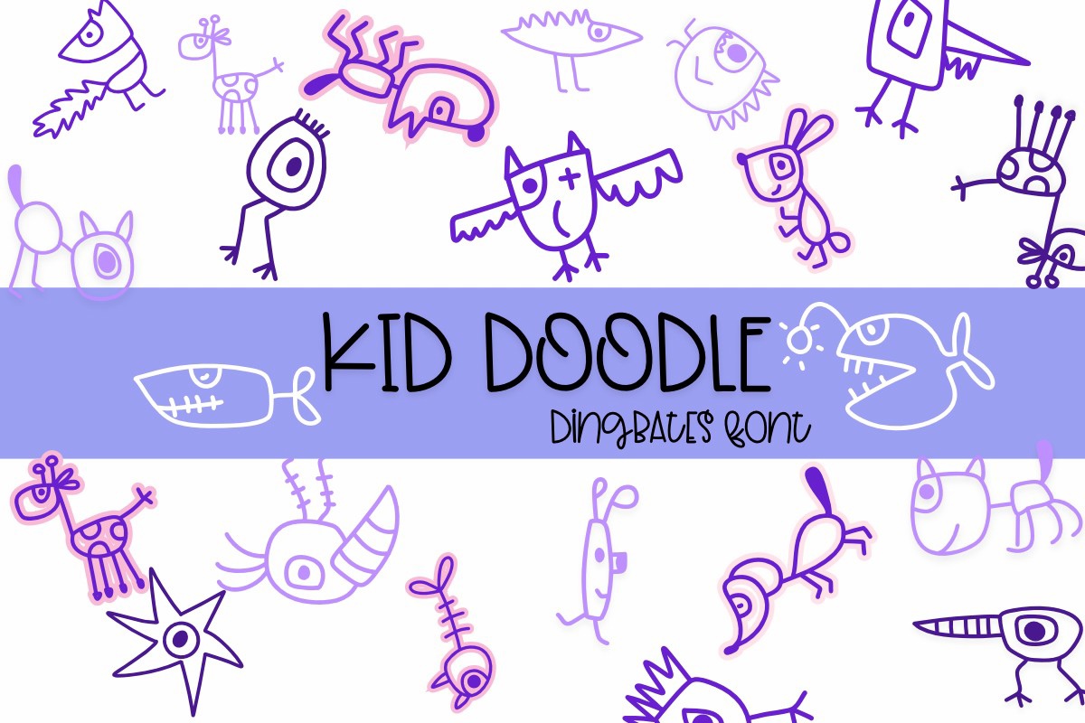 Пример шрифта Kid Doodle