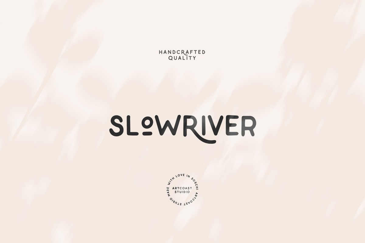 Пример шрифта SA Slow River Regular