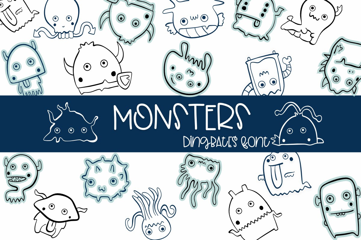 Пример шрифта Monsters Regular