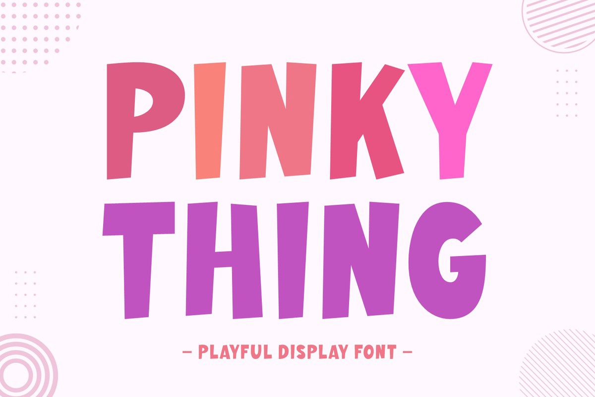 Пример шрифта Pinky Thing