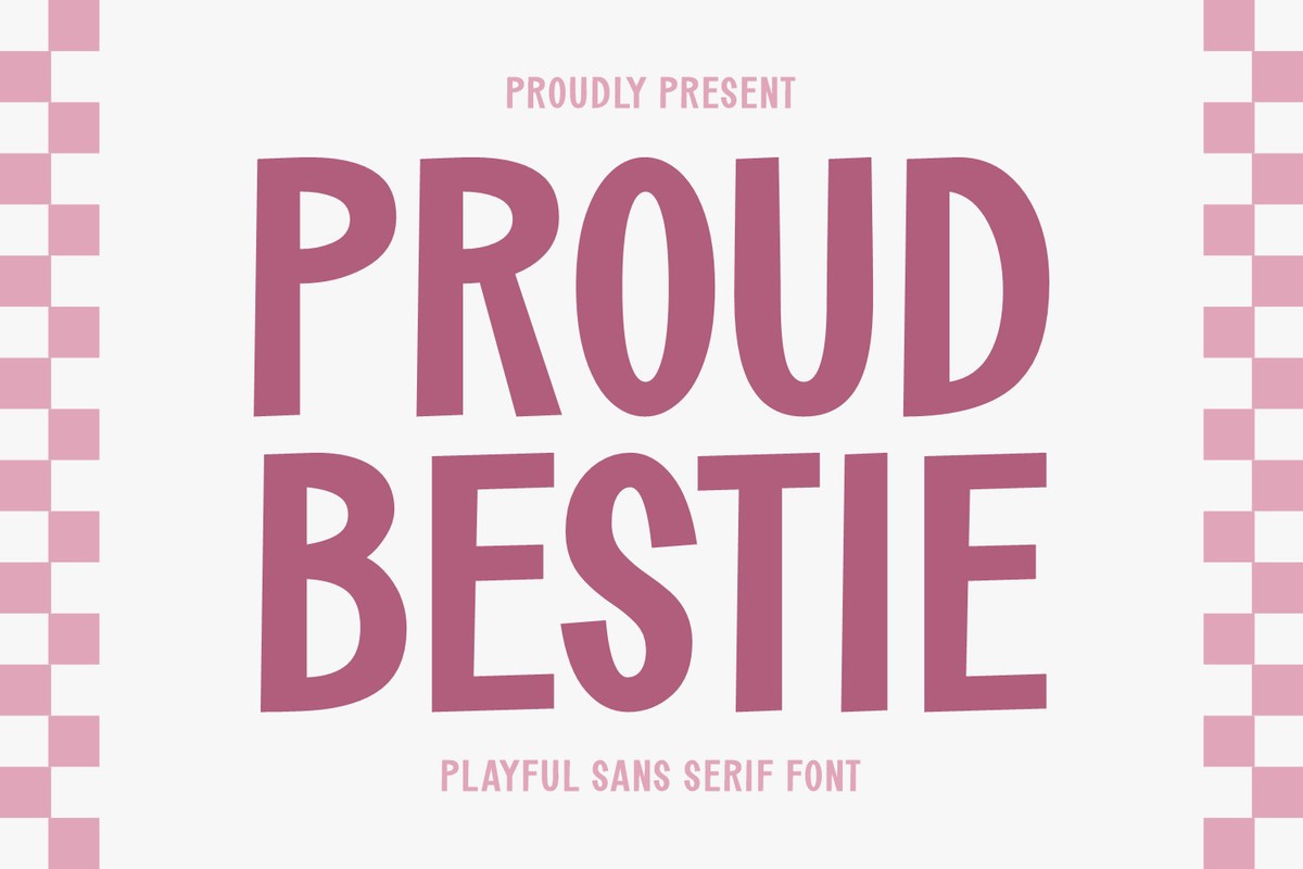 Пример шрифта Proud Bestie