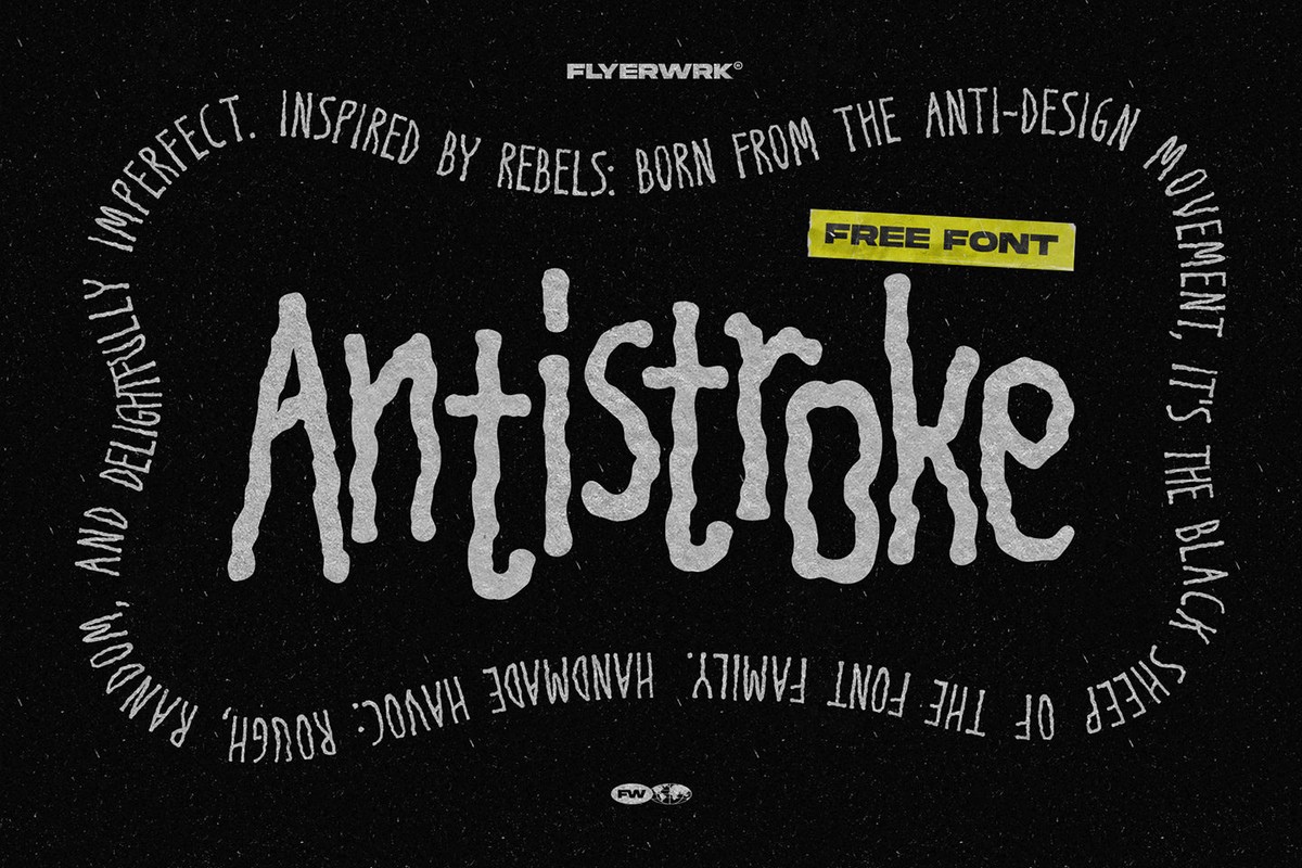 Пример шрифта AntiStroke