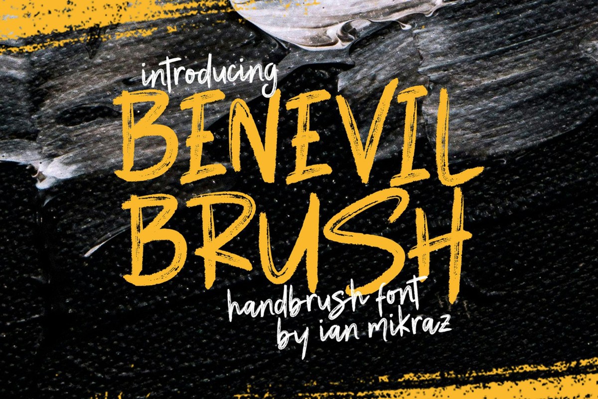 Пример шрифта Benevil Brush