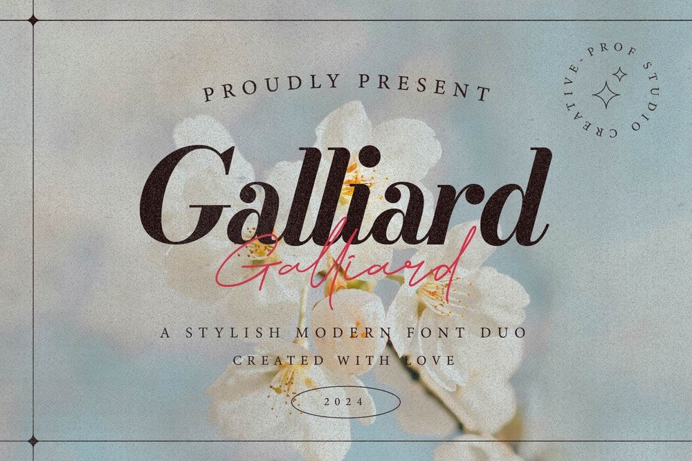 Пример шрифта Galliard