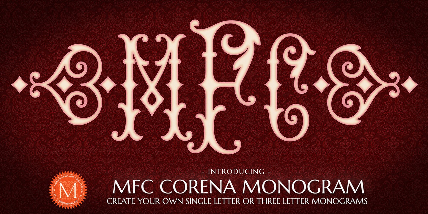 Пример шрифта MFC Corena Monogram