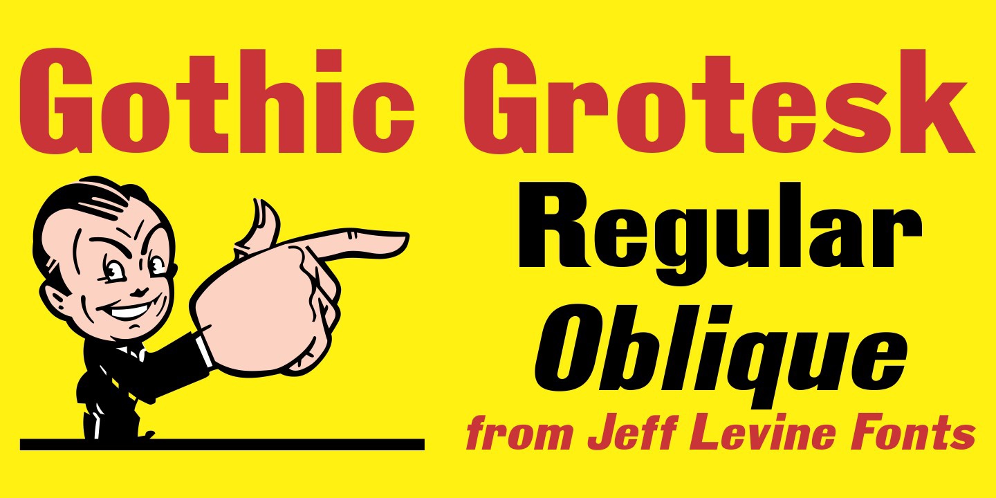 Пример шрифта Gothic Grotesk Regular