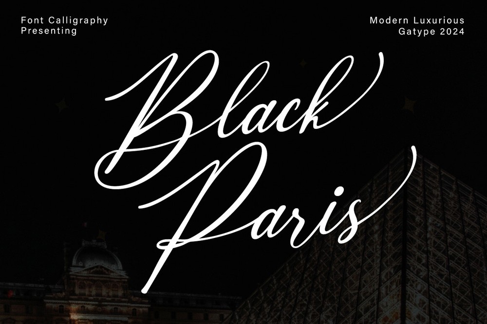 Пример шрифта Black Paris Regular