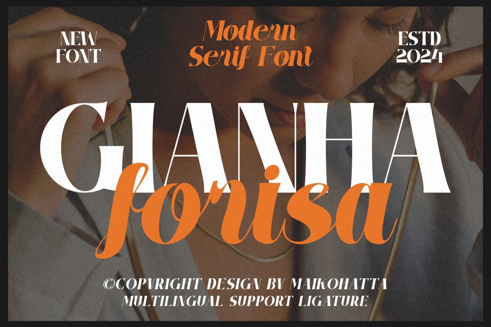 Пример шрифта Gianha Forisa Italic