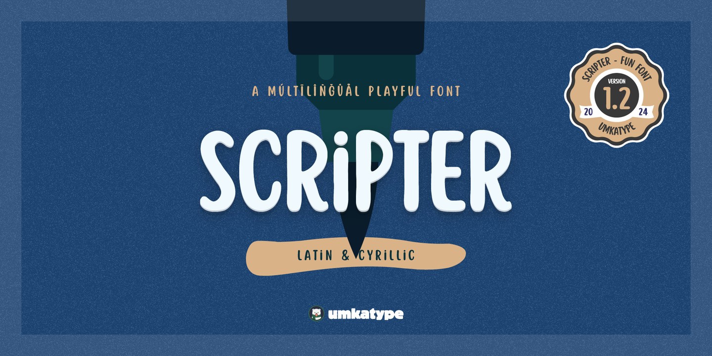 Пример шрифта Scripter