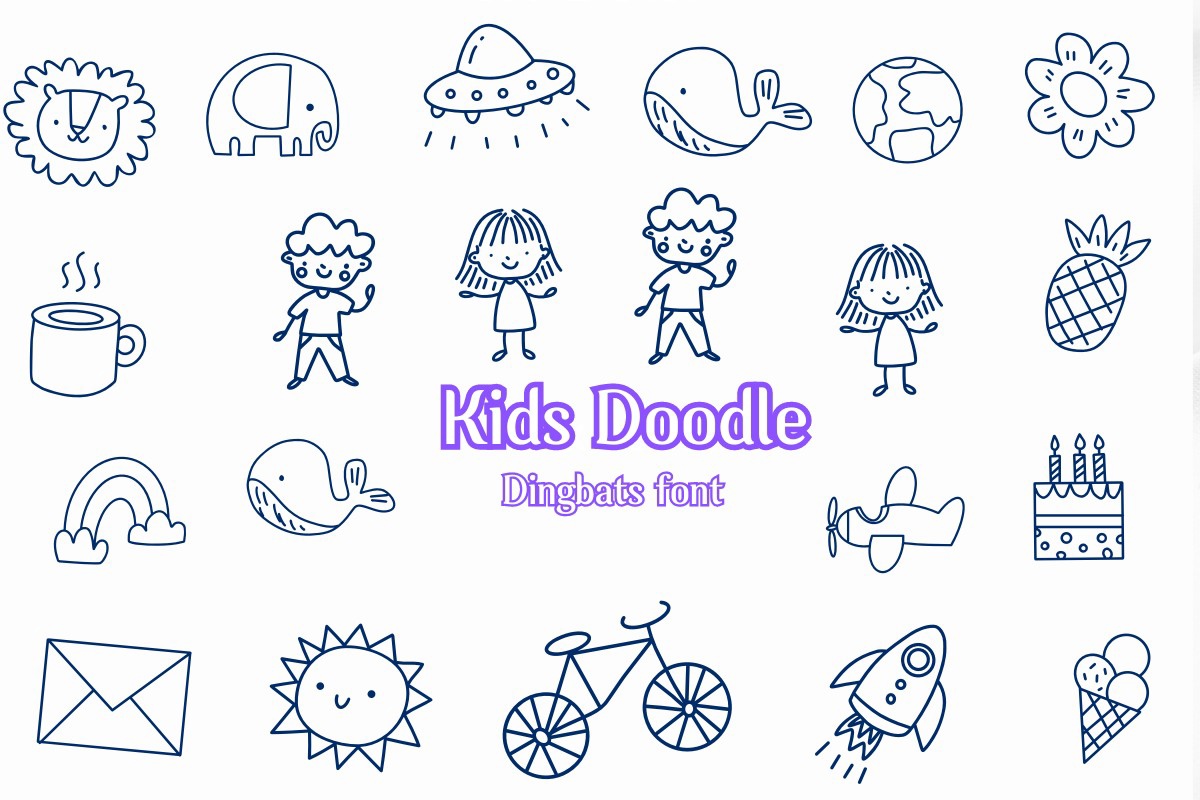 Пример шрифта Kids Doodle Regular