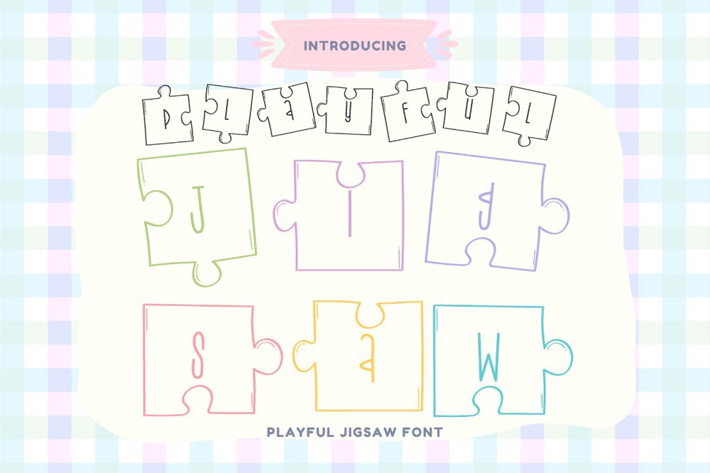 Пример шрифта Playful Jigsaw Regular