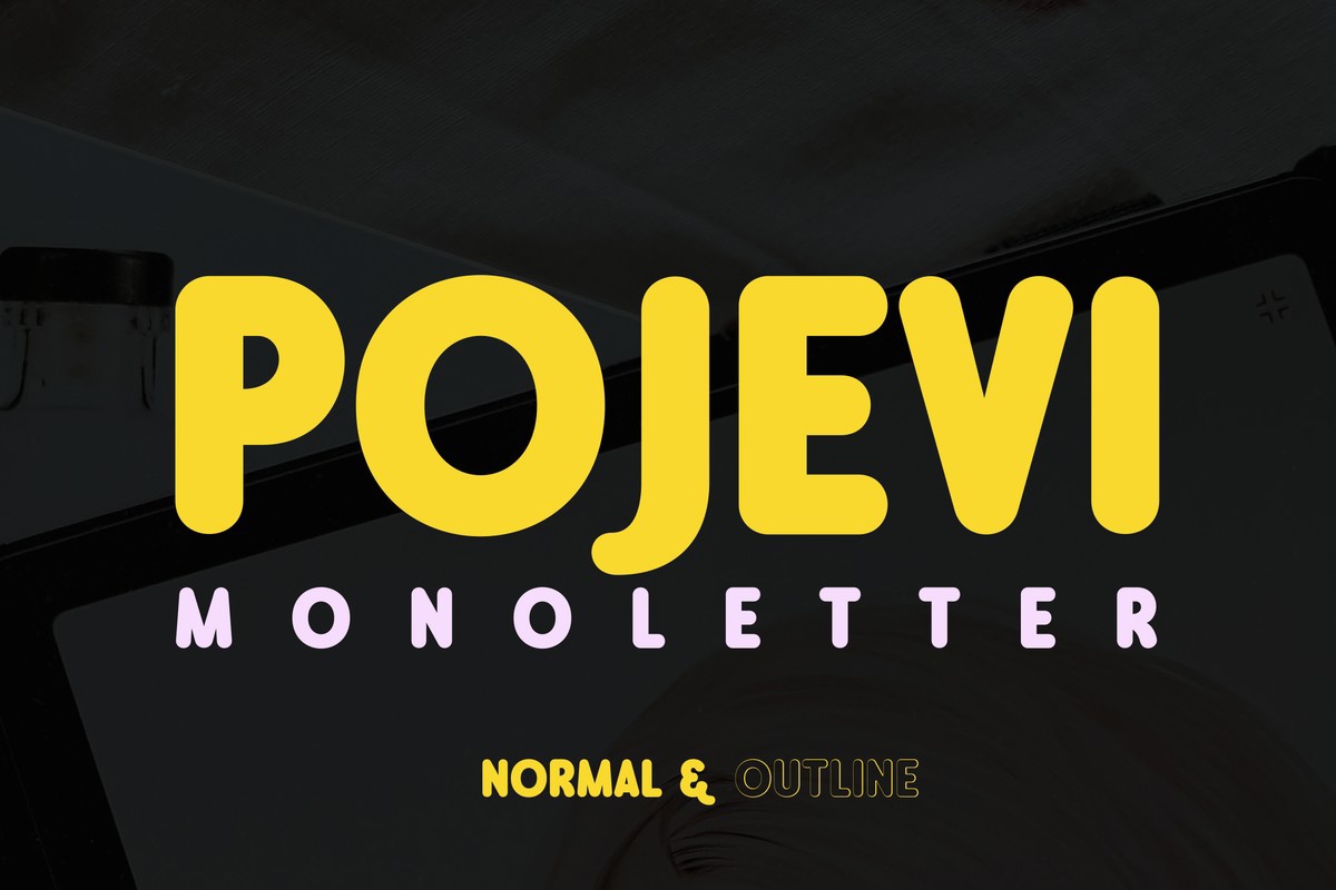 Пример шрифта Pojevi Monoletter