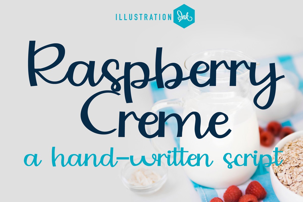 Пример шрифта PN Raspberry Creme