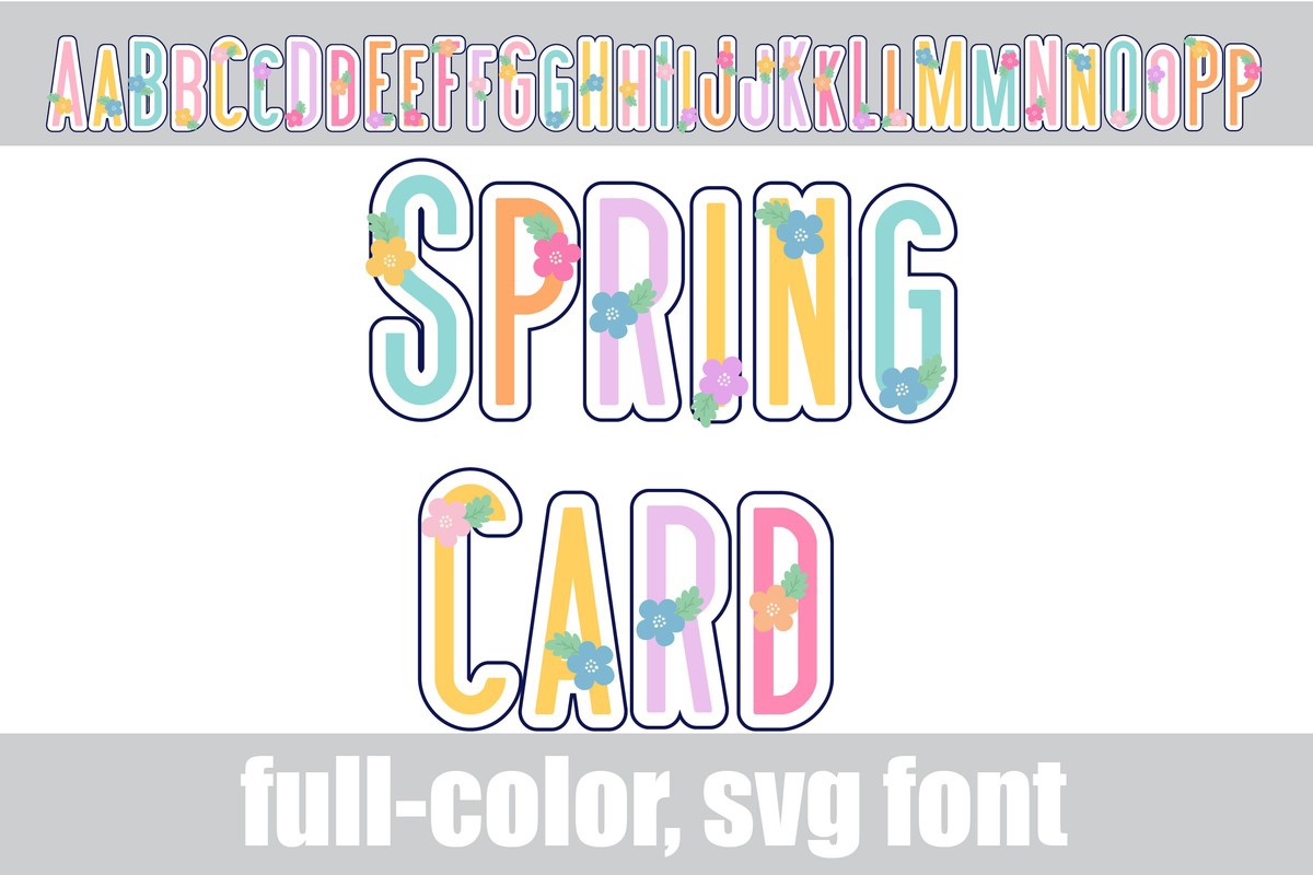 Пример шрифта Spring Card CF Regular