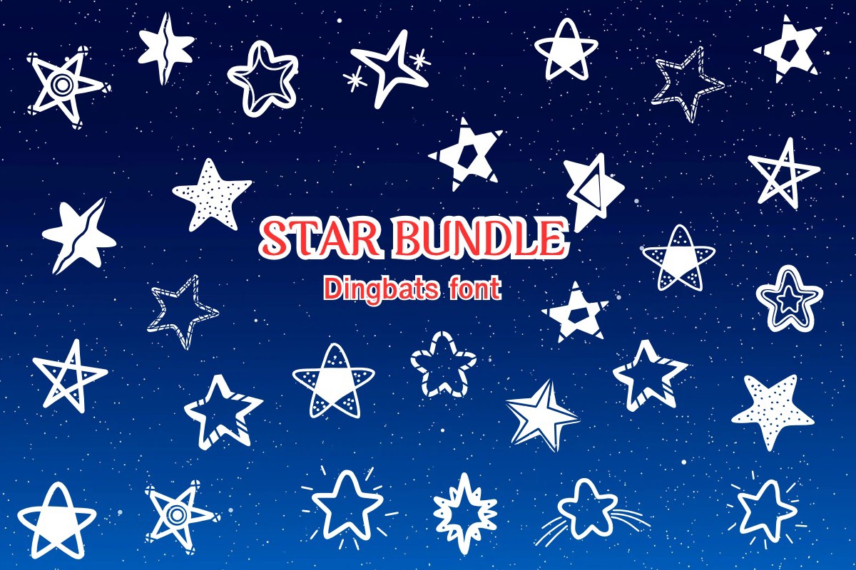 Пример шрифта Star Bundle