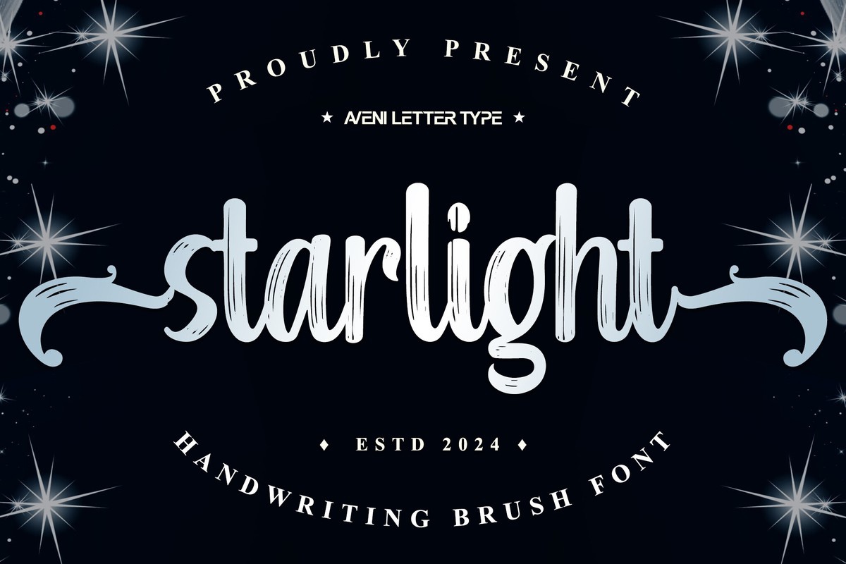 Пример шрифта Starlight Regular