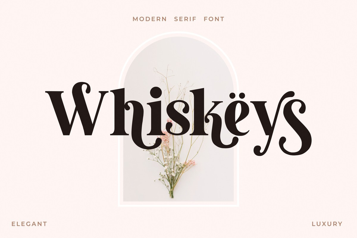 Пример шрифта Whiskeys