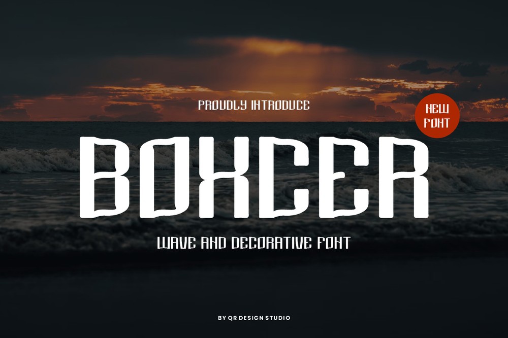 Пример шрифта Boxcer Regular