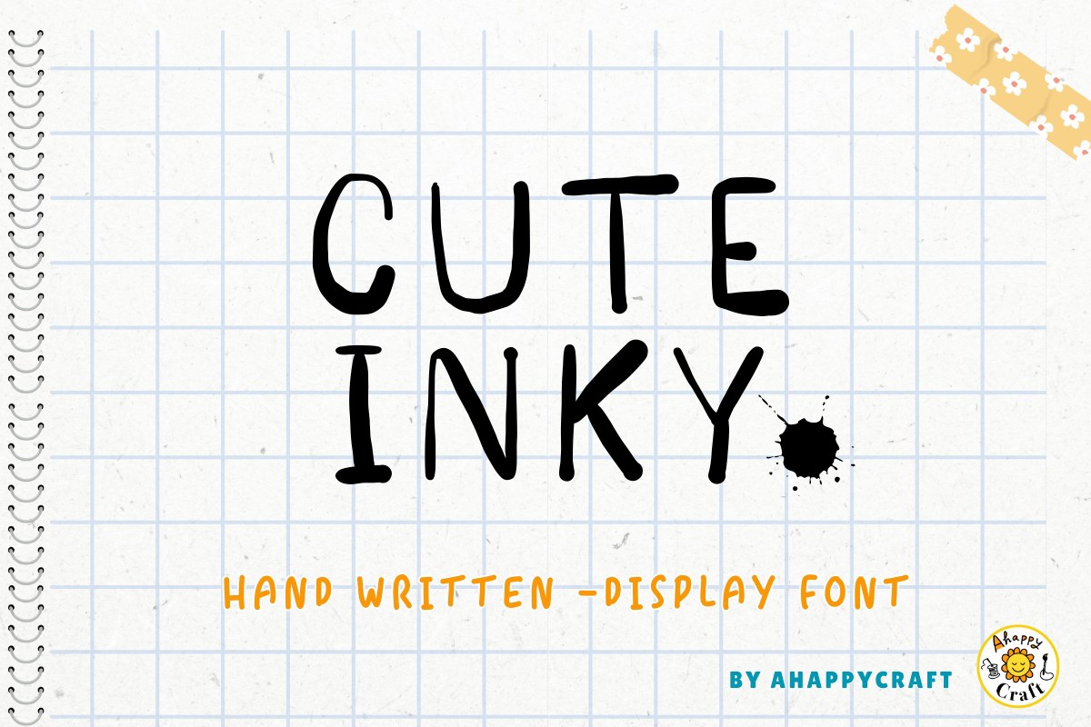 Пример шрифта Cute Inky Regular