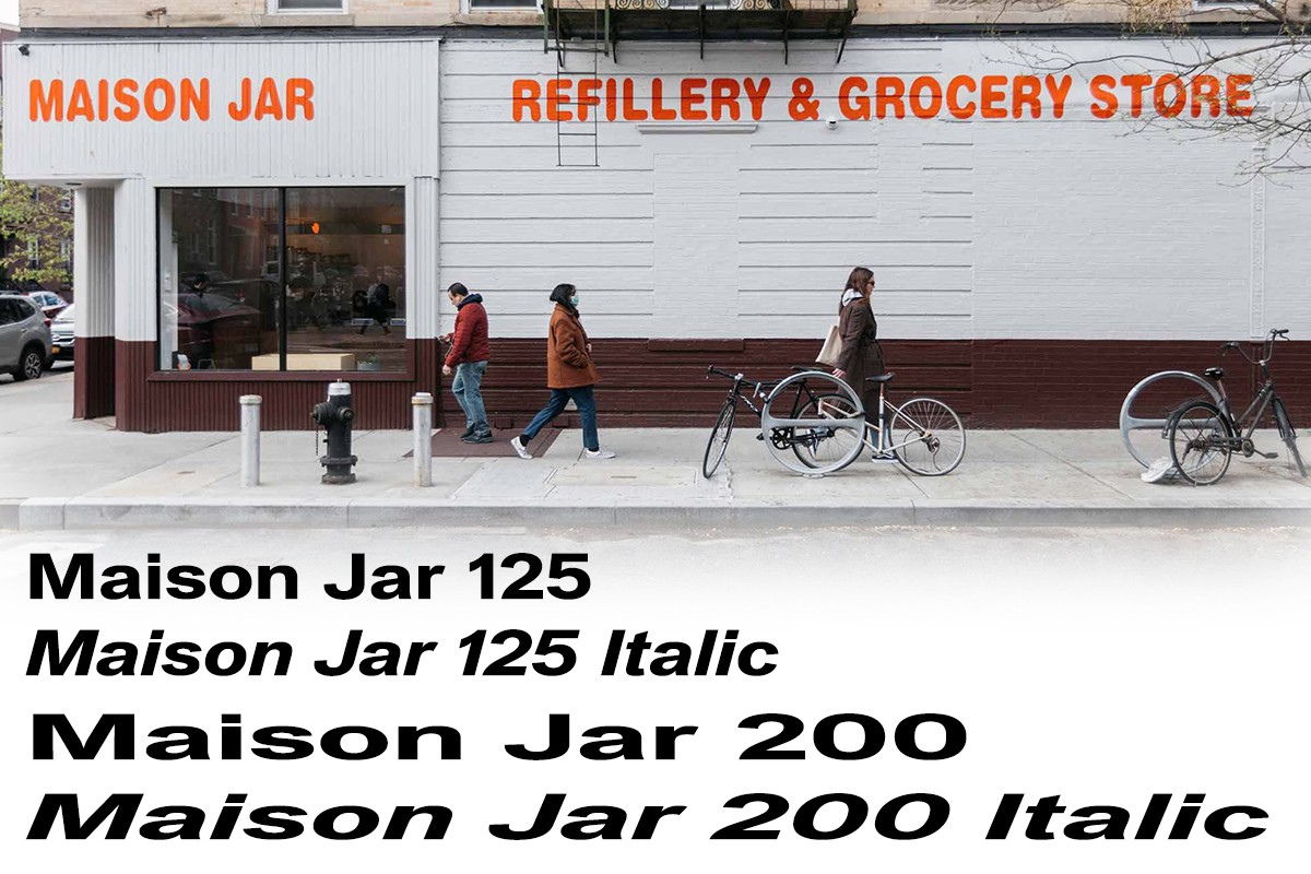 Пример шрифта Maison Jar Corporate Typeface Italic