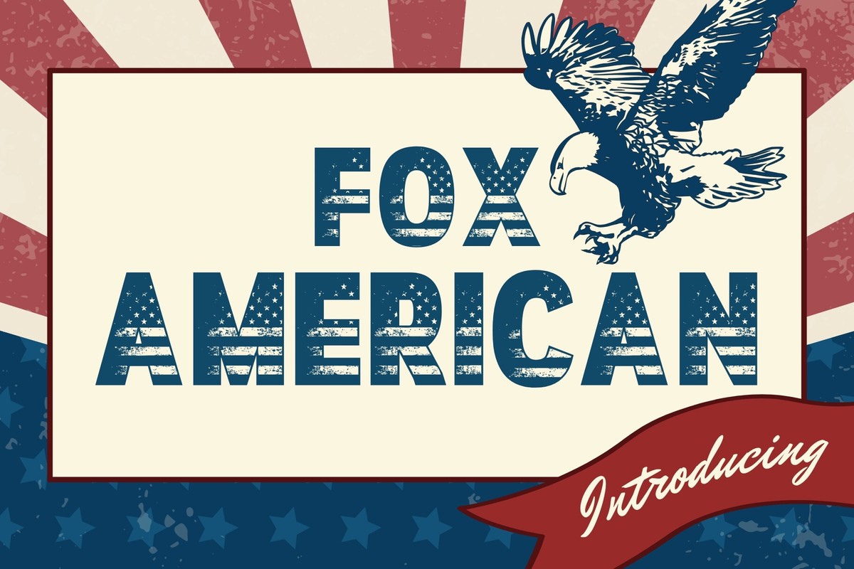 Пример шрифта Fox American Regular