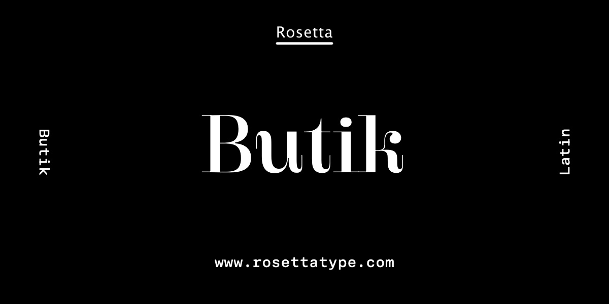 Пример шрифта Butik Display Regular