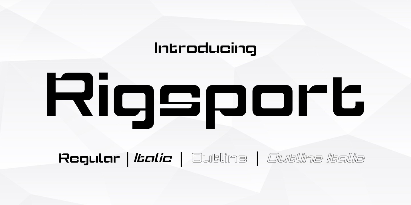 Пример шрифта Rigsport