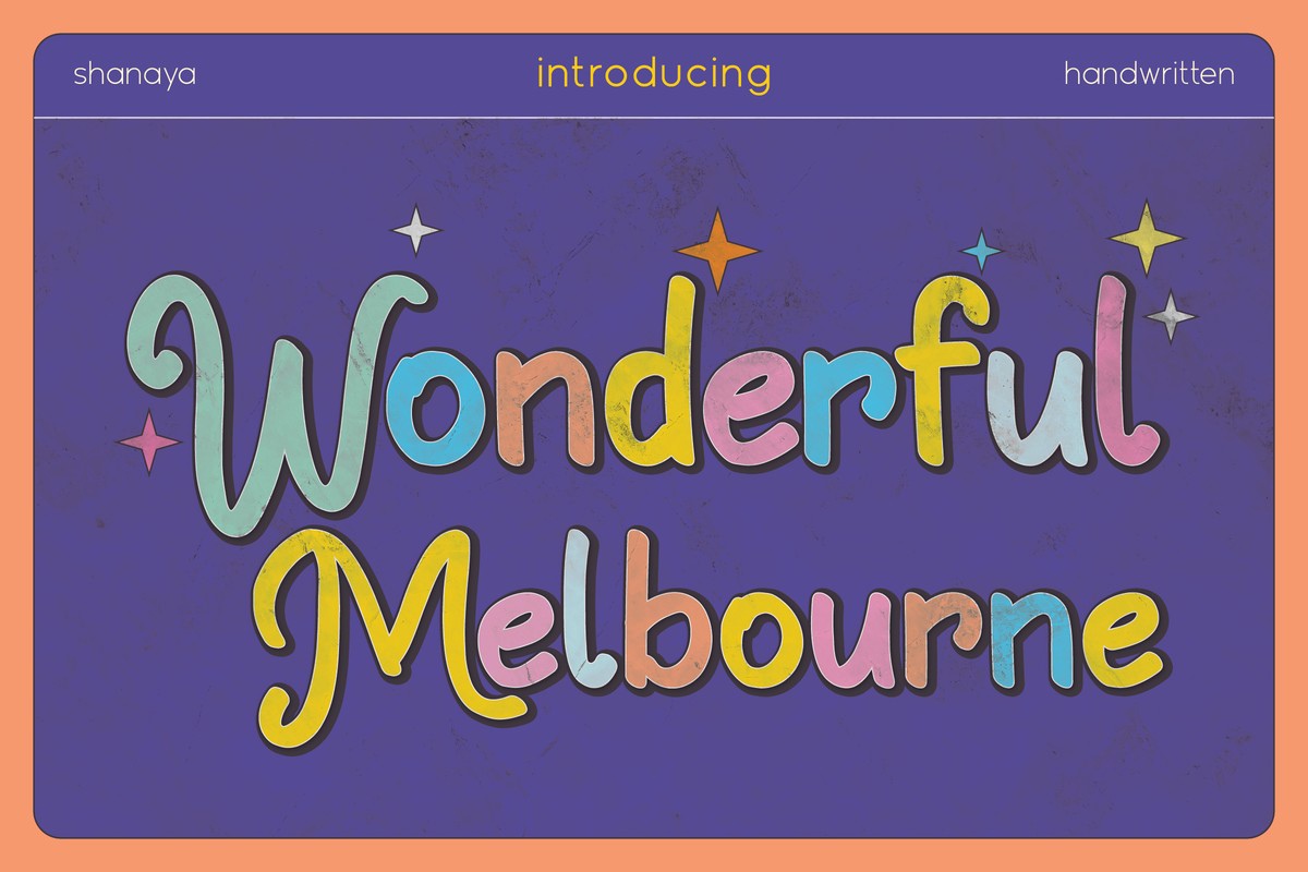 Пример шрифта Wonderful Melbourne