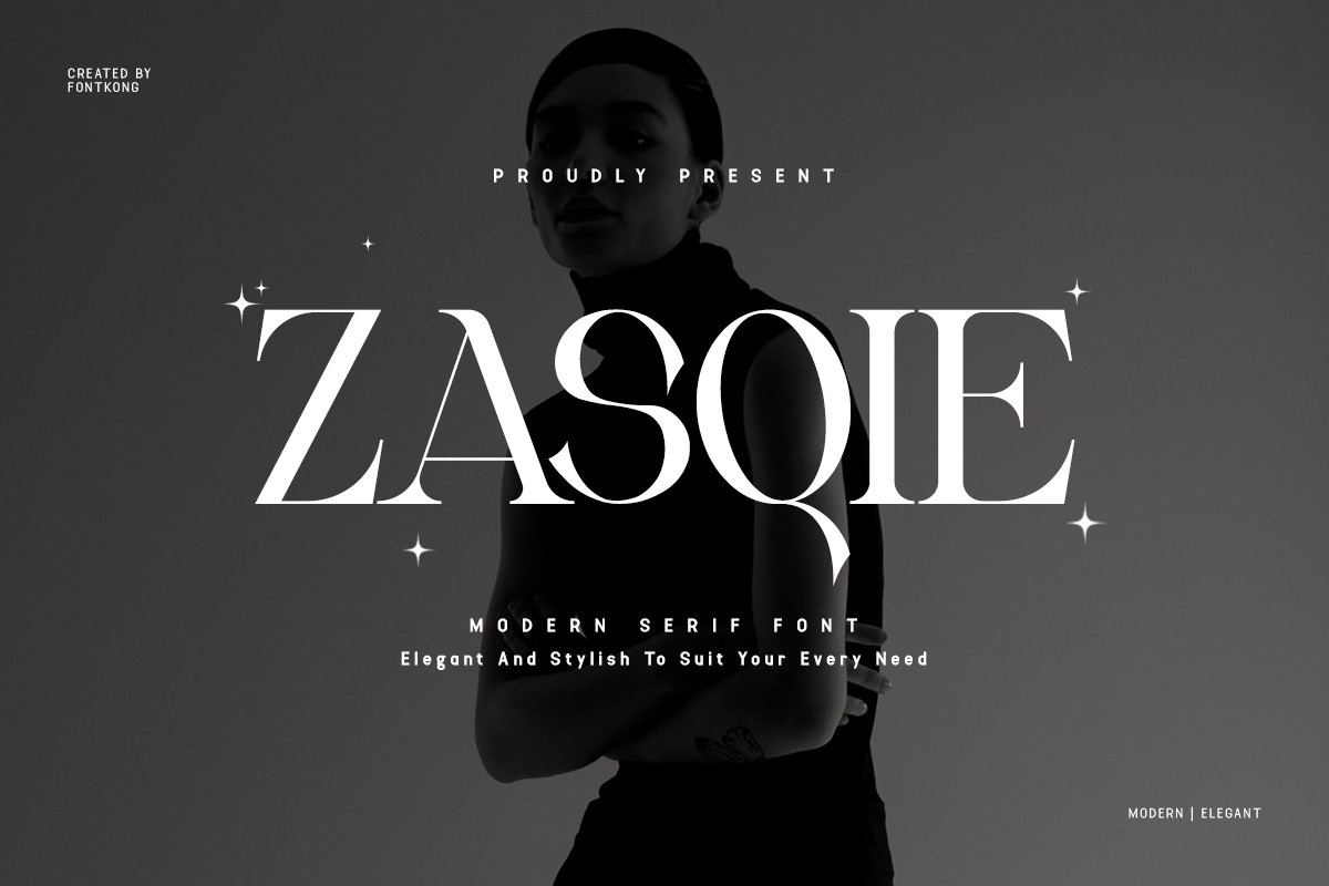 Пример шрифта Zasqie