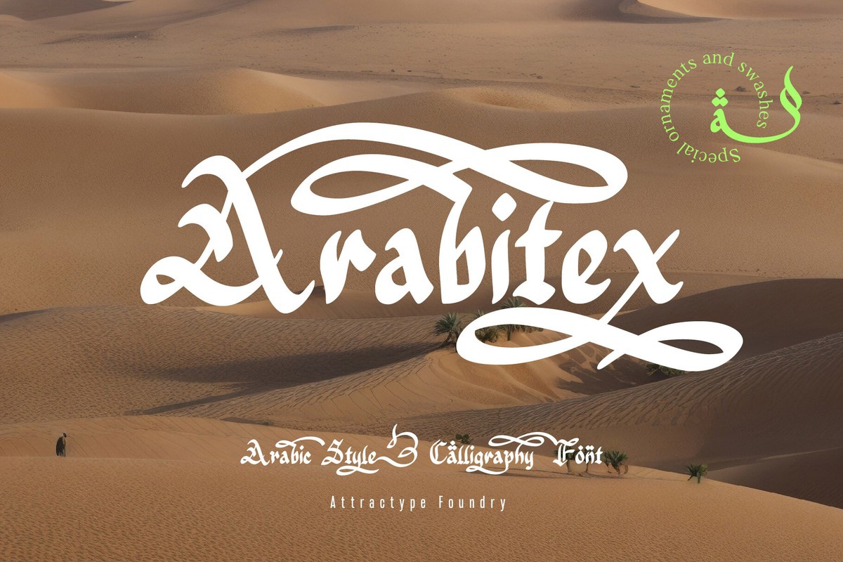 Пример шрифта Arabitex Regular