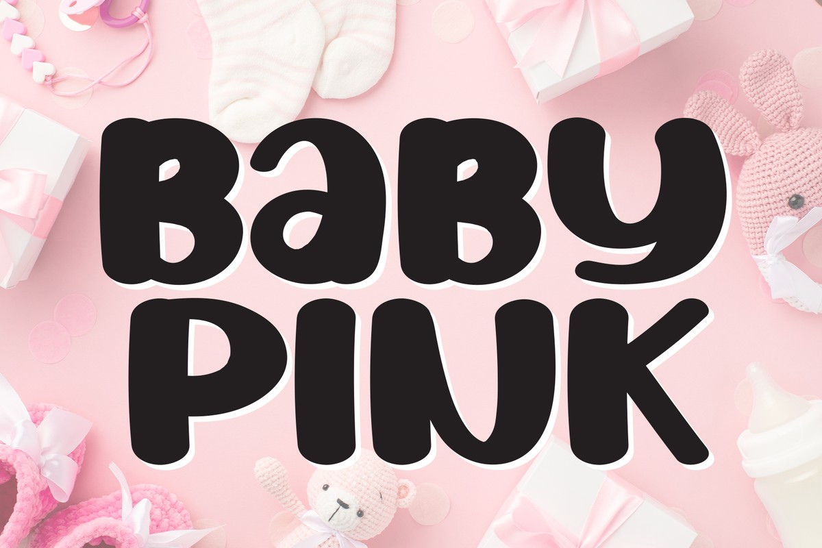 Пример шрифта Baby Pink Regular